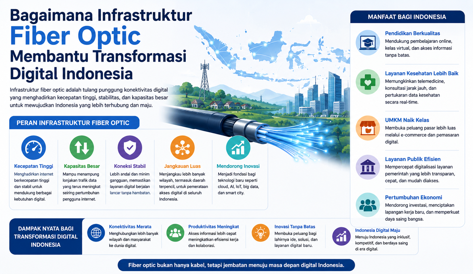 Bagaimana Infrastruktur Fiber Optic Membantu Transformasi Digital Indonesia?