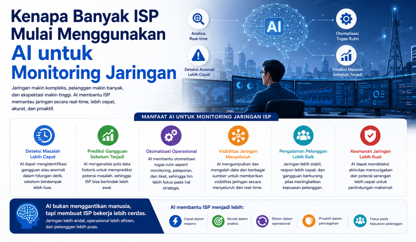 Kenapa Banyak ISP Mulai Menggunakan AI untuk Monitoring Jaringan?
