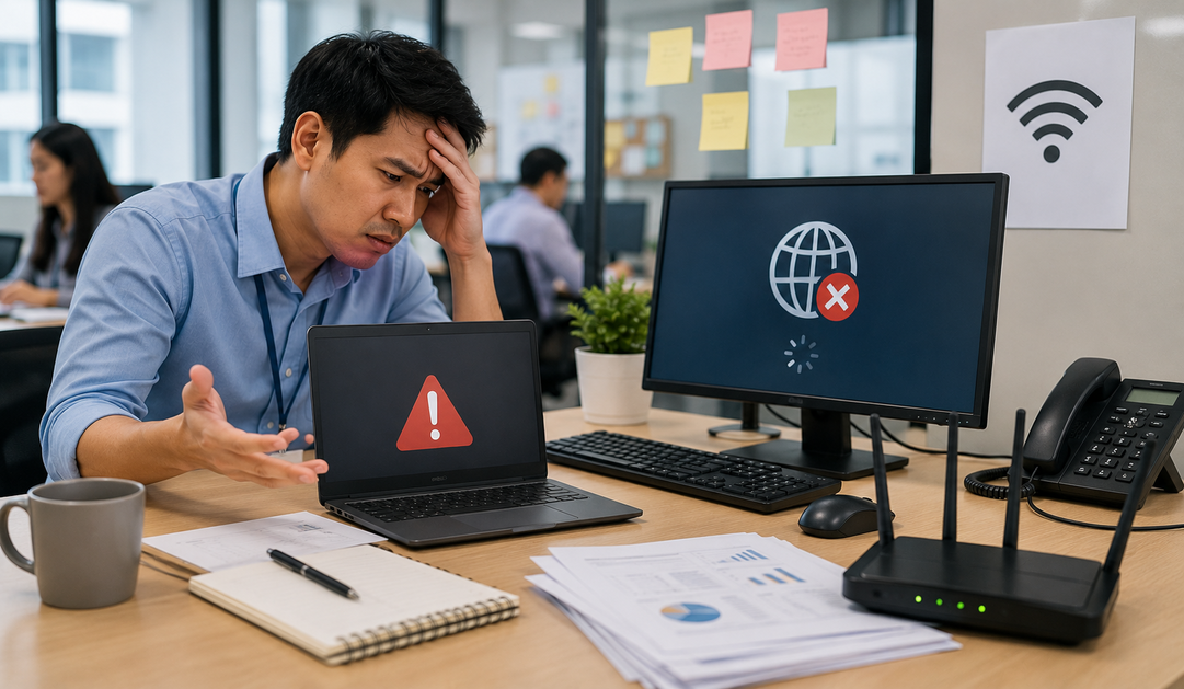 Gangguan Internet Saat Jam Kerja: Risiko yang Sering Diremehkan Perusahaan