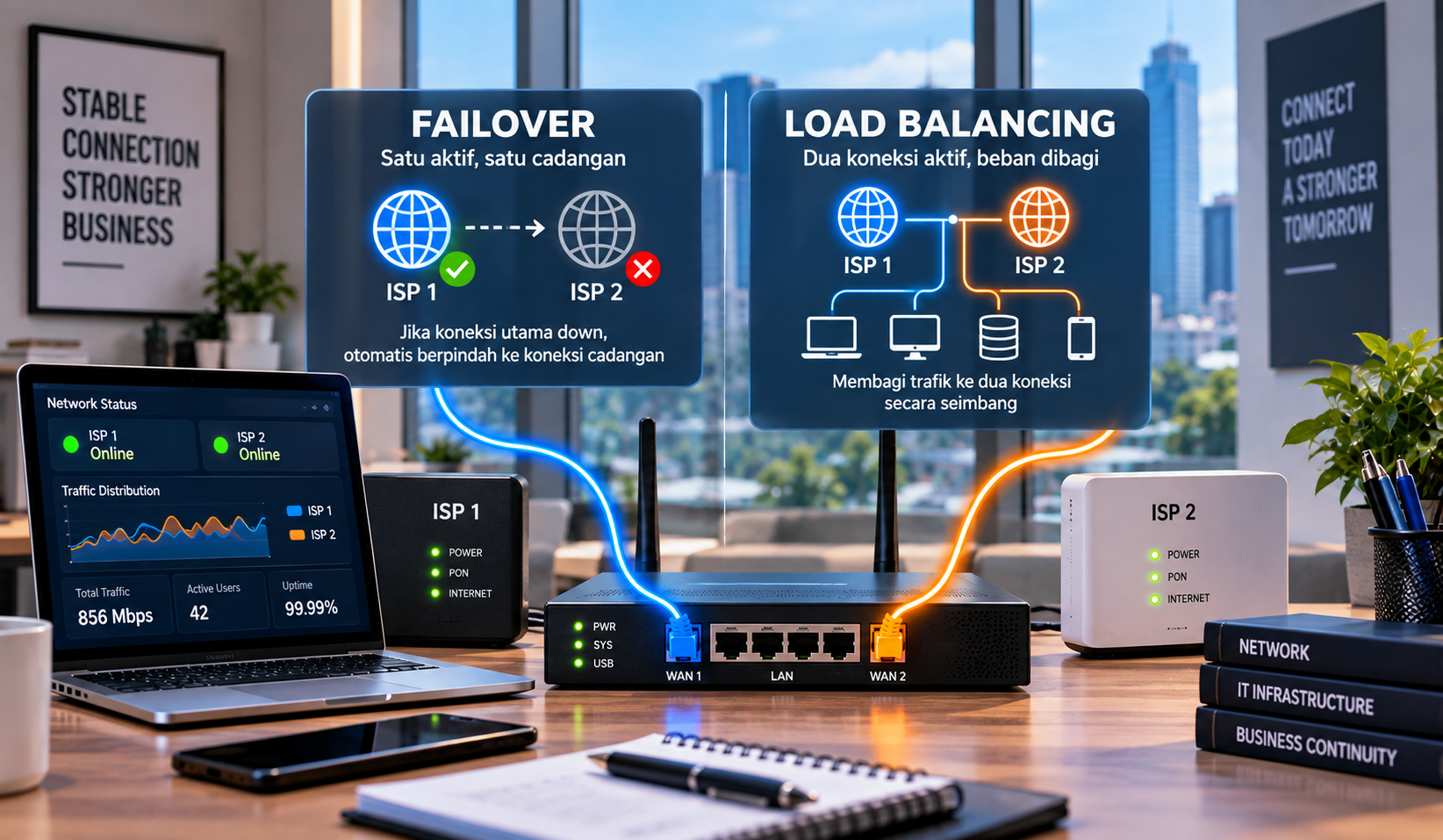 Failover vs Load Balancing: Punya Dua Internet Kantor, Mana yang Sebenarnya Anda Butuhkan?